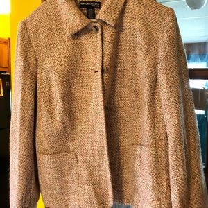 Tweed jacket - peach and brown